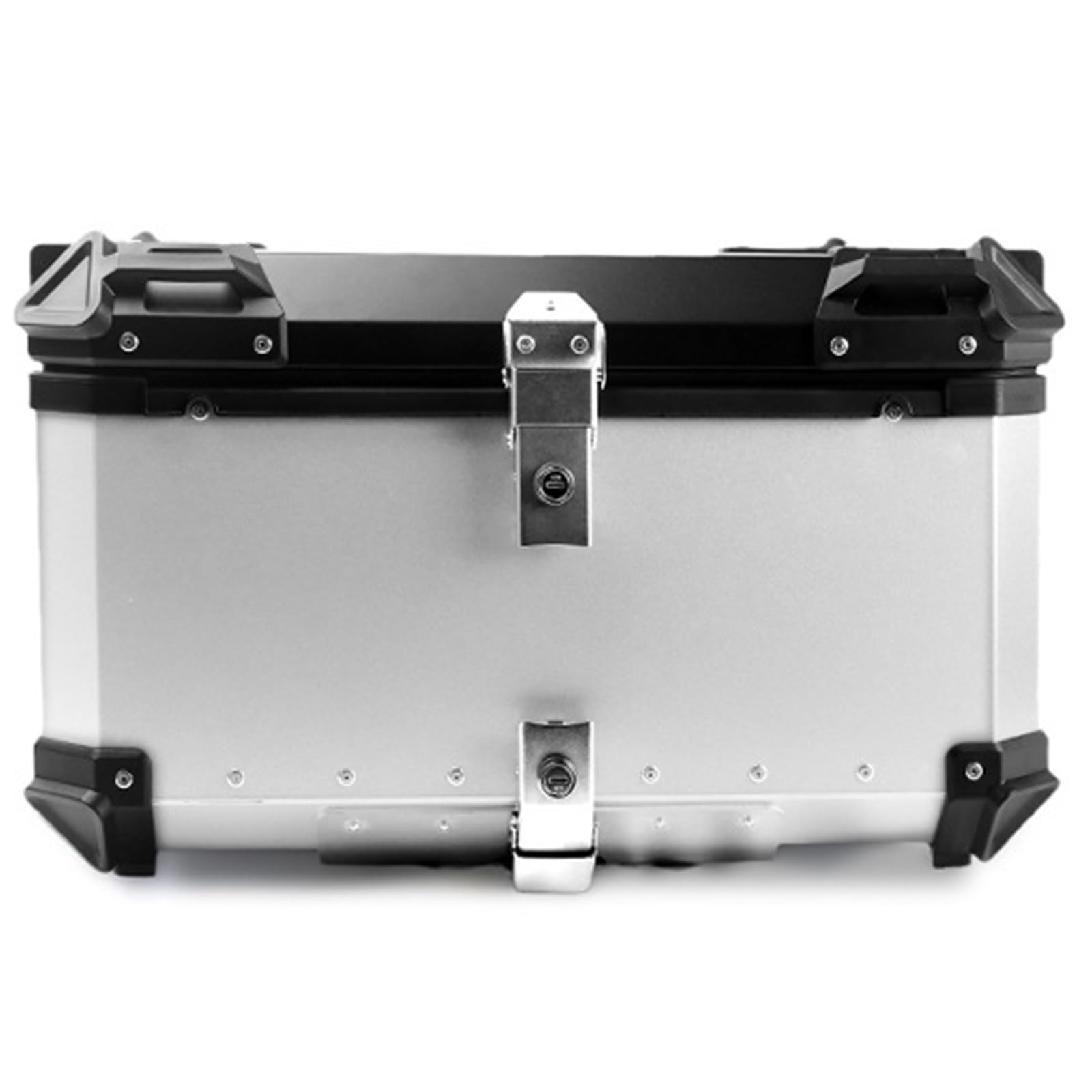 Motorcycle Top Case Tail Box with Bracket, 28L - 100L Helmet Top Box Aluminum Motorbike Trunk Tour Storage Box, Quick Disassembly Mount Rack/Black/36L Decoration