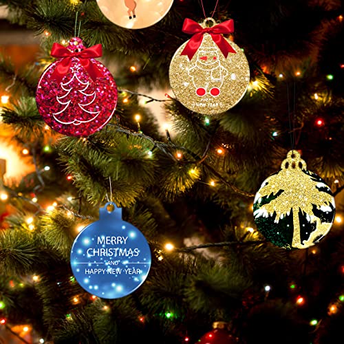 Wxj13 8 Pcs Christmas Ornaments Silicone Mold Resin Round Pendant Molds Jewelry Making Pendant Clay Molds Silicone Round Ornament Mold For Epoxy Resin, Diy Crafts Keychain Christmas Decorations #TOP6