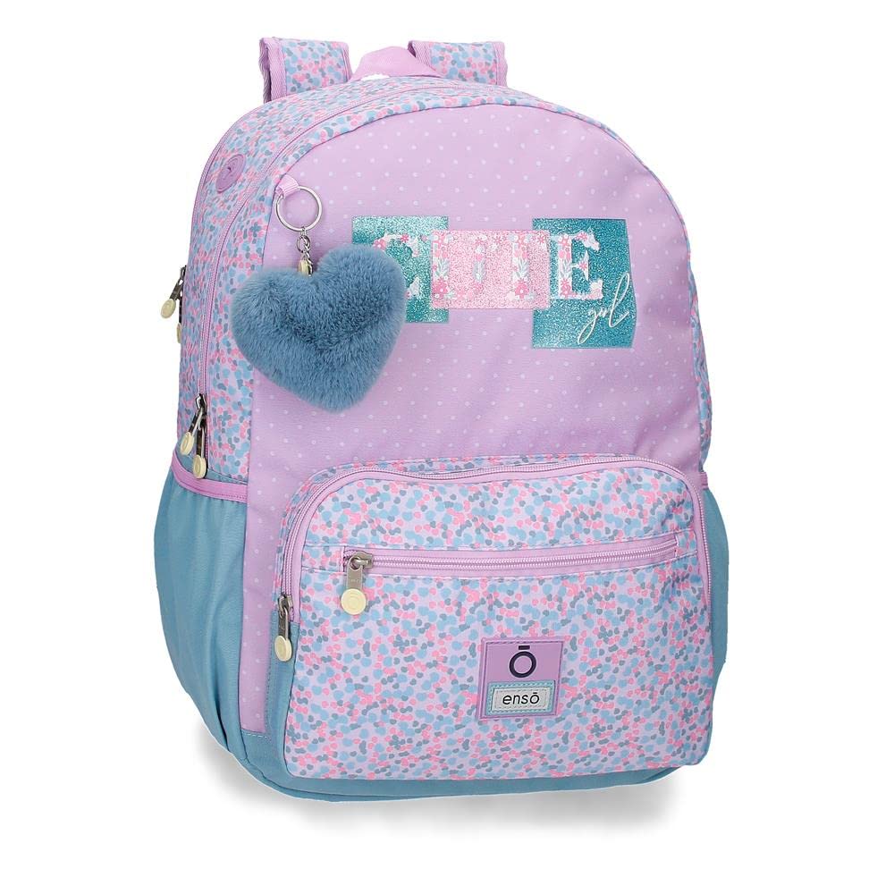 Enso Cute girl School Backpack for Laptop 15.6" Purple 32x42x14 cms Polyester 18.82L