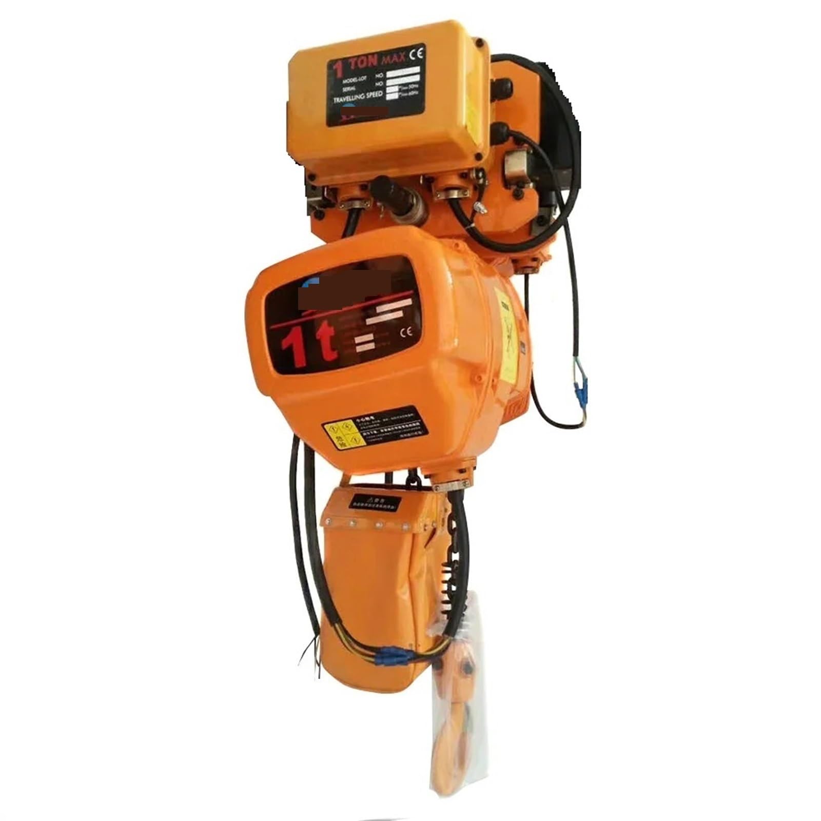 Argano elettrico Paranco a catena elettrico per ascensore da costruzione da 1 tonnellata 6 M con carrello motore
