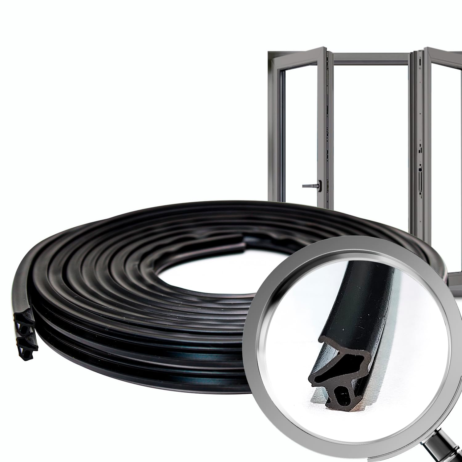 Double Glazed Window Rubber Seal Strip, upvc Door Seal, Front Door Rubber Seal, Patio Door Seals Replacement -Technology Designed for Optimal Insulation.5mm upvc Door Frame Seal(S-1172-5MTS)