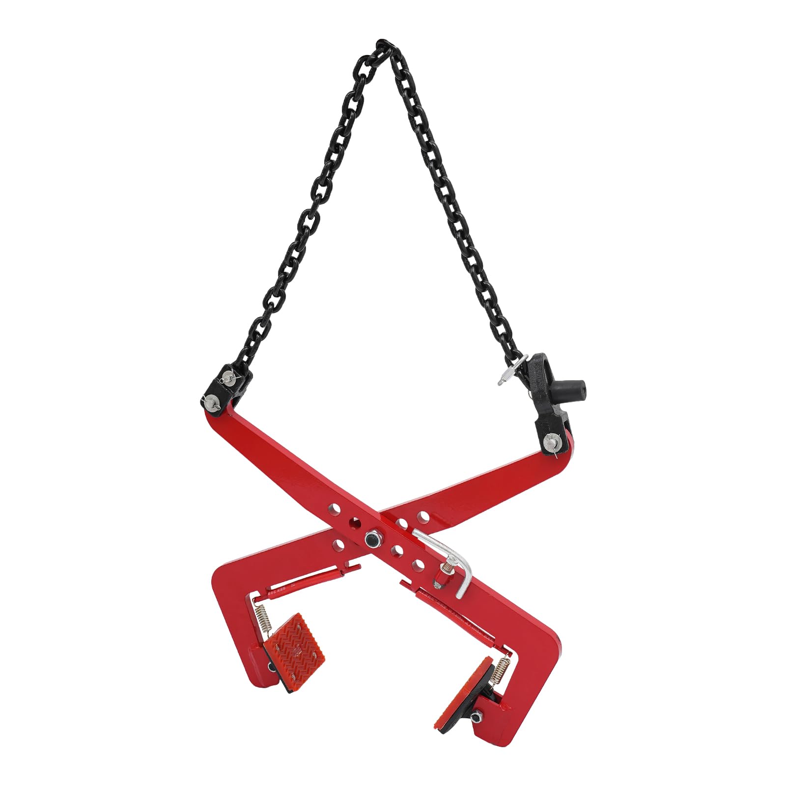 Pinza di spostamento per marciapiede, 500 kg, 33-70 cm, supporto per pietra, pinza di sollevamento in acciaio legato, ganasce in gomma, meccanismo a forbice per escavatore e gru (C)