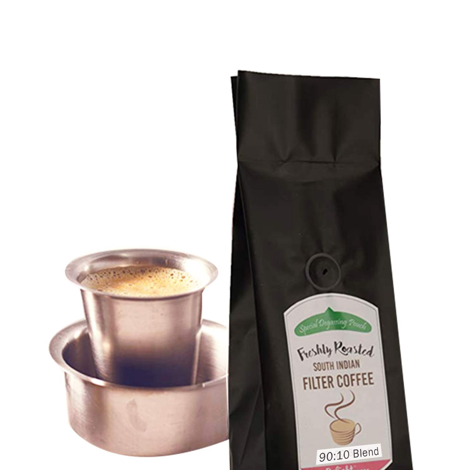 Delight Foods South Indian Filter Coffee 400 G Pack With Degassing Valve (90:10 10% Chicory) (B07QS7WCPN) Amazon Price History, Amazon Price Tracker