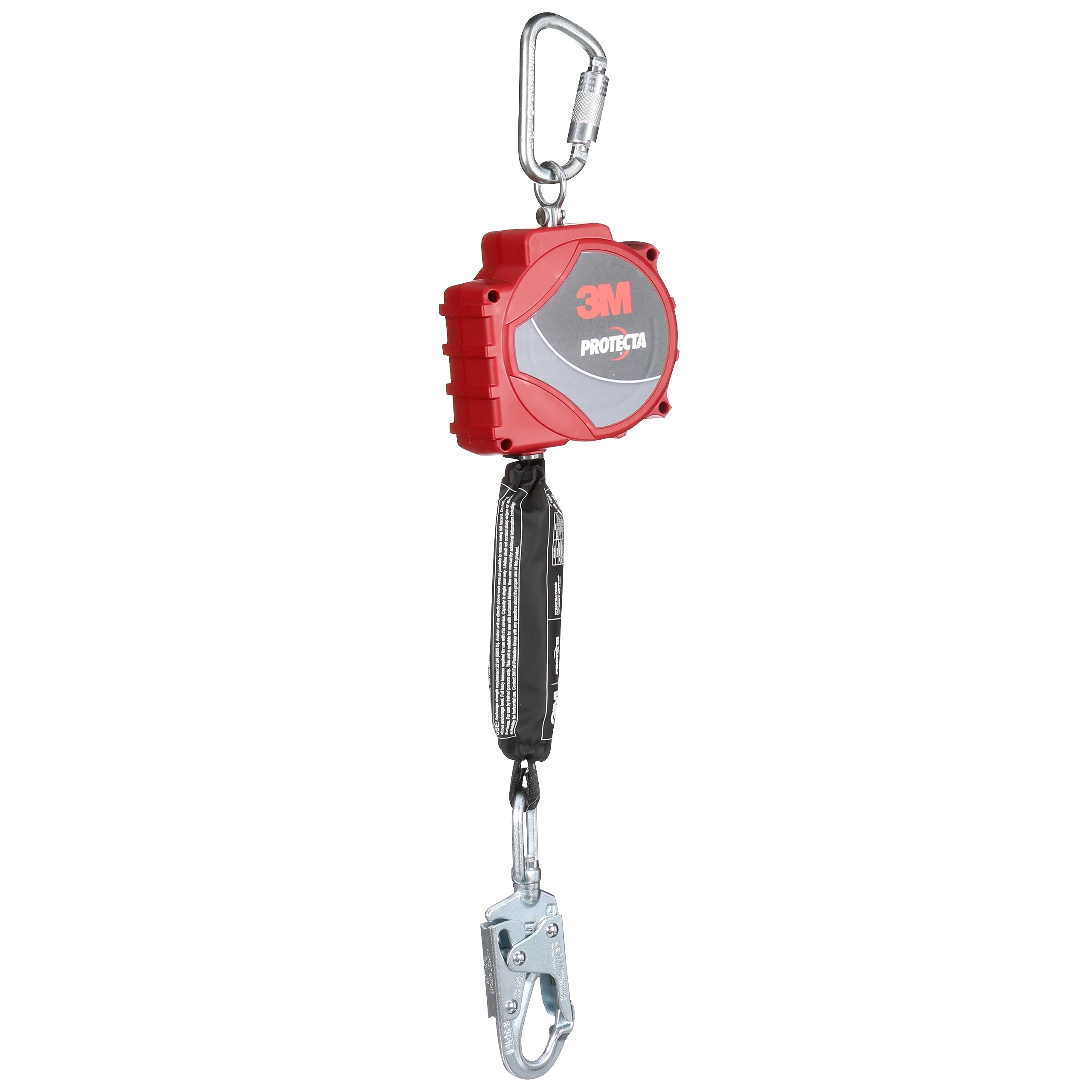 3M™ Protecta® 3100516 - Línea de vida autorretráctil con mosquetón, red, gancho giratorio de acero, 20 pies