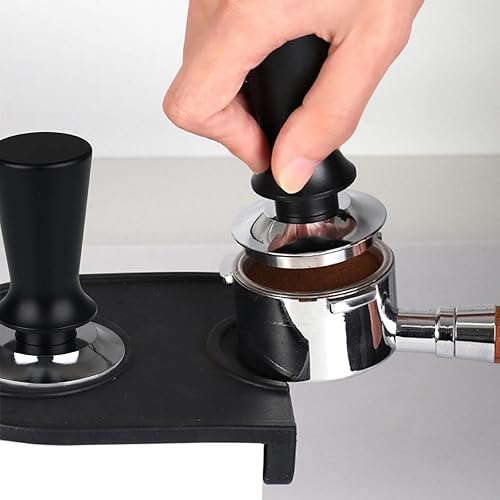 Miniatura 4 de Manipulación manual de café expreso, mango de aluminio de 2.283 in, calibración con base de acero inoxidable, adecuado para la mayoría de máquinas