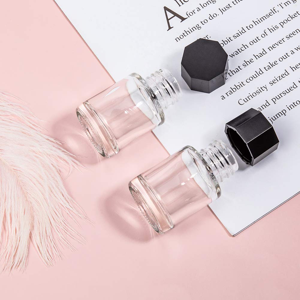 Amazon.co.jp: BENECREAT 12個セット ガラスインクボトル 15ml 丸い