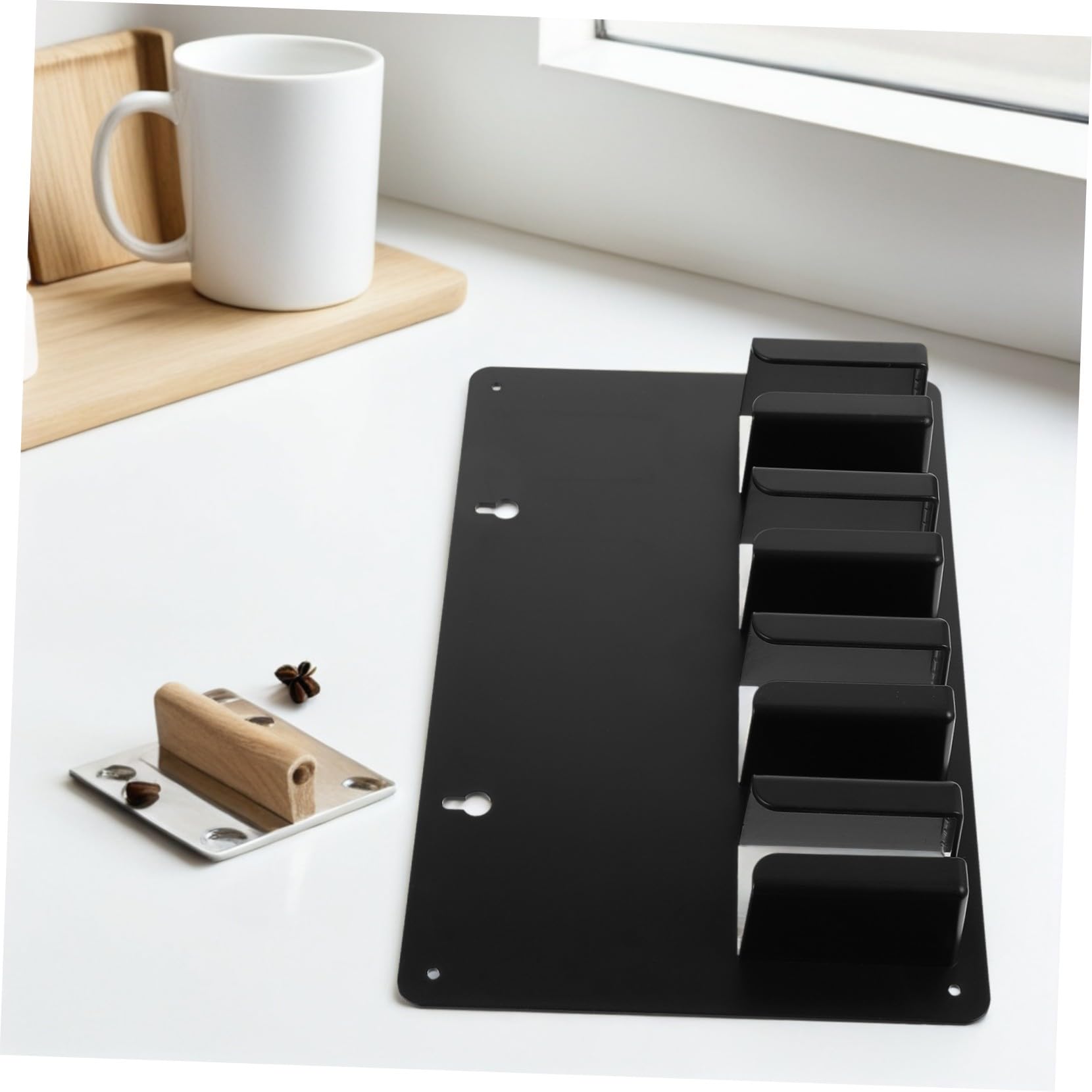 LIFKOME 3 Piezas Soporte para Cortapelos Eléctrico de Peluquería Organizador Pared Estante para Herramientas de Barbería Negro Compatible con Múltiples Modelos