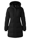Women's Recycled Winter Coat Long Puffer Jacket With Hood