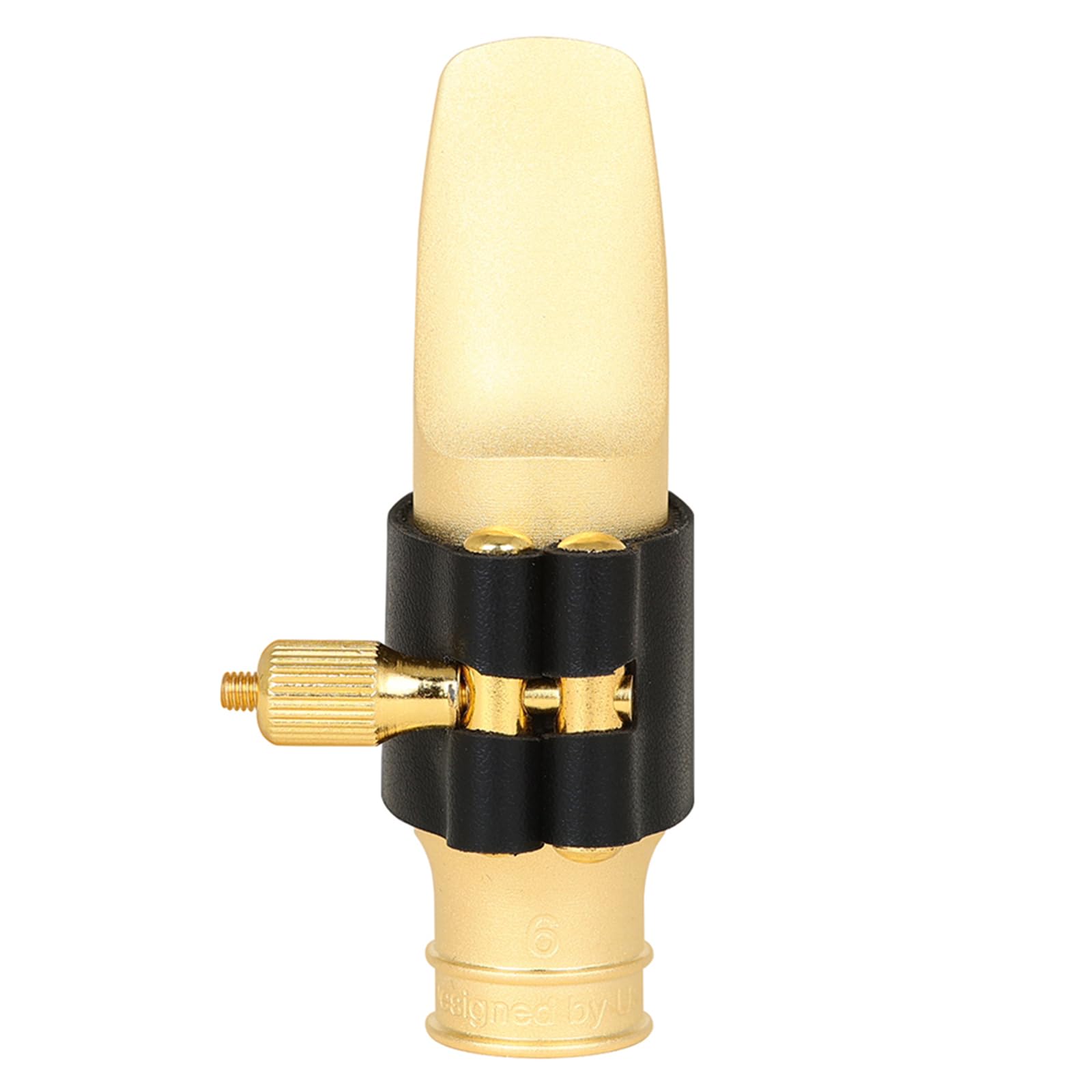 Boquilla profesional para saxofón Altos de latón y metal, boquillas planas para saxofón E con ligadura y tapa, accesorios de latón E Flat Saxofón