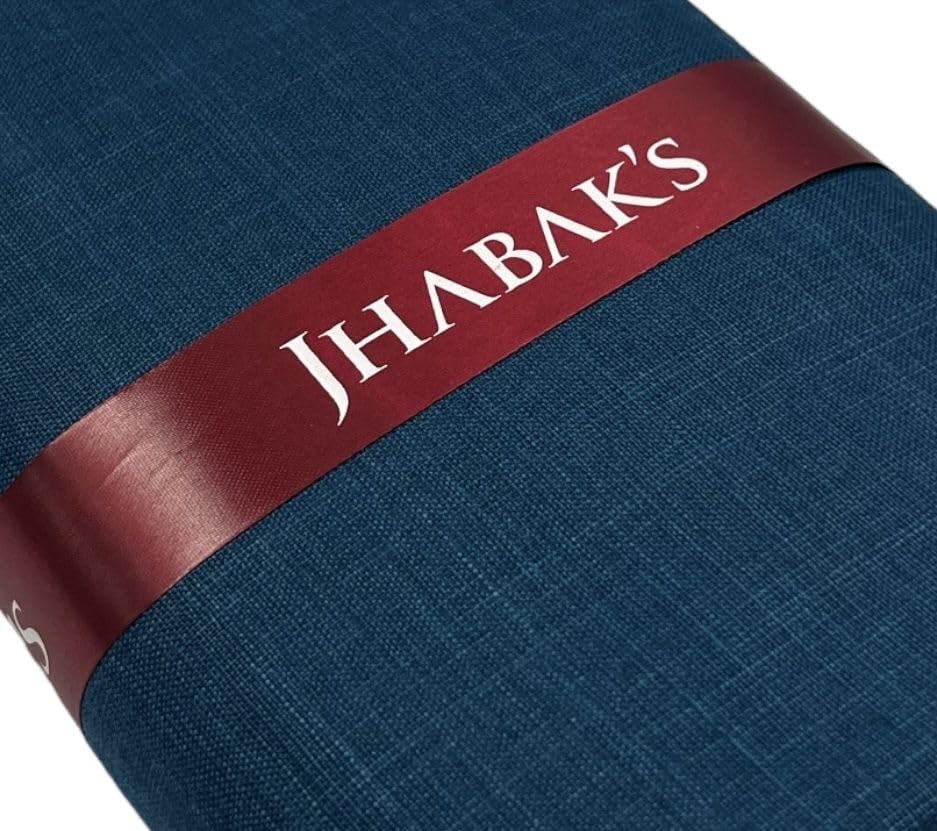 Image of JHABAK'S Unstitched Cotton Blend Solid Shirt & Trouser Fabric - 2.25 m Shirt Cloth - 1.20 m Pant Piece
