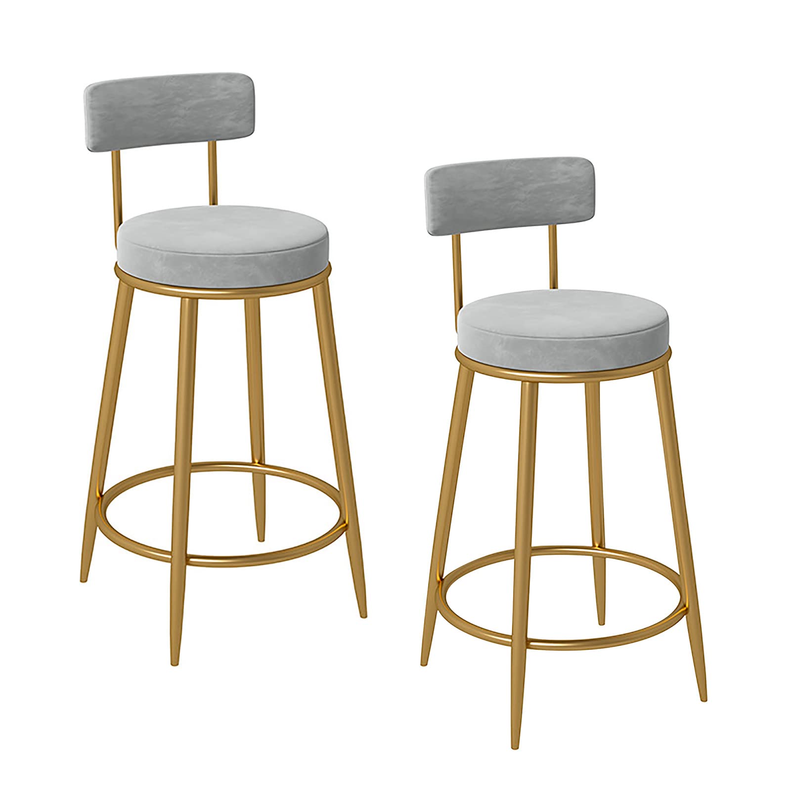 Tabourets de bar lot de 2 confortables avec dossier contre le mal de dos