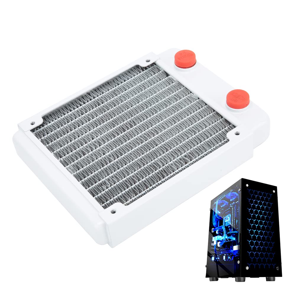Radiatore di Raffreddamento Ad Acqua con Dissipatore di Calore in Rame Bianco per CPU e PC con Design a 12 Migliore Dissipazione del Calore