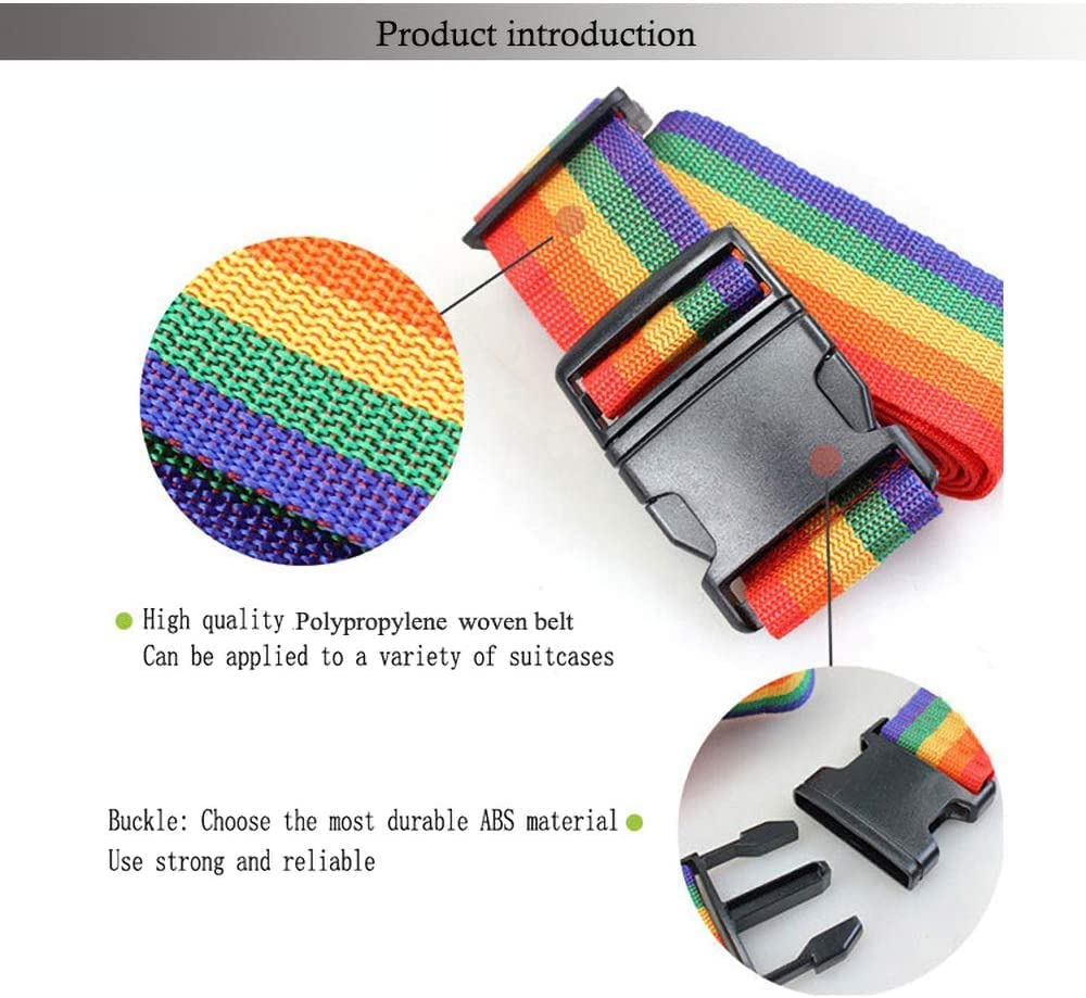 0TO6 Adjustable Travel Luggage Strap – 2 Metre Nylon Belt for Suitcases & Backpacks – Heavy-Duty Packing Strap with Quick-Release Buckle 3