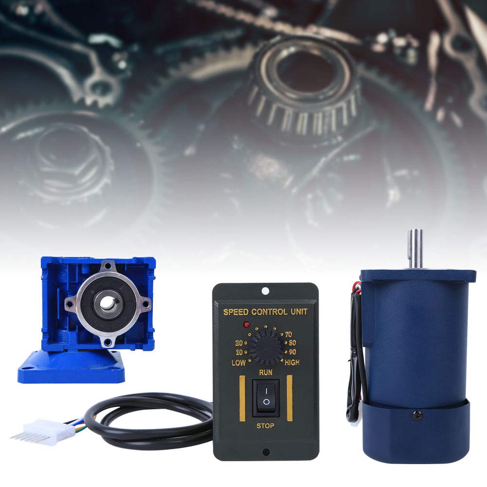 Cocoarm Motore Riduttore a Vite Senza Fine da 90 W Motore di Controllo della velocità CA 220 V CA 1400 1700 Giri/min con Rapporto di Riduzione del RV30 20 K per Macchinari per Trasportatori, Stampa