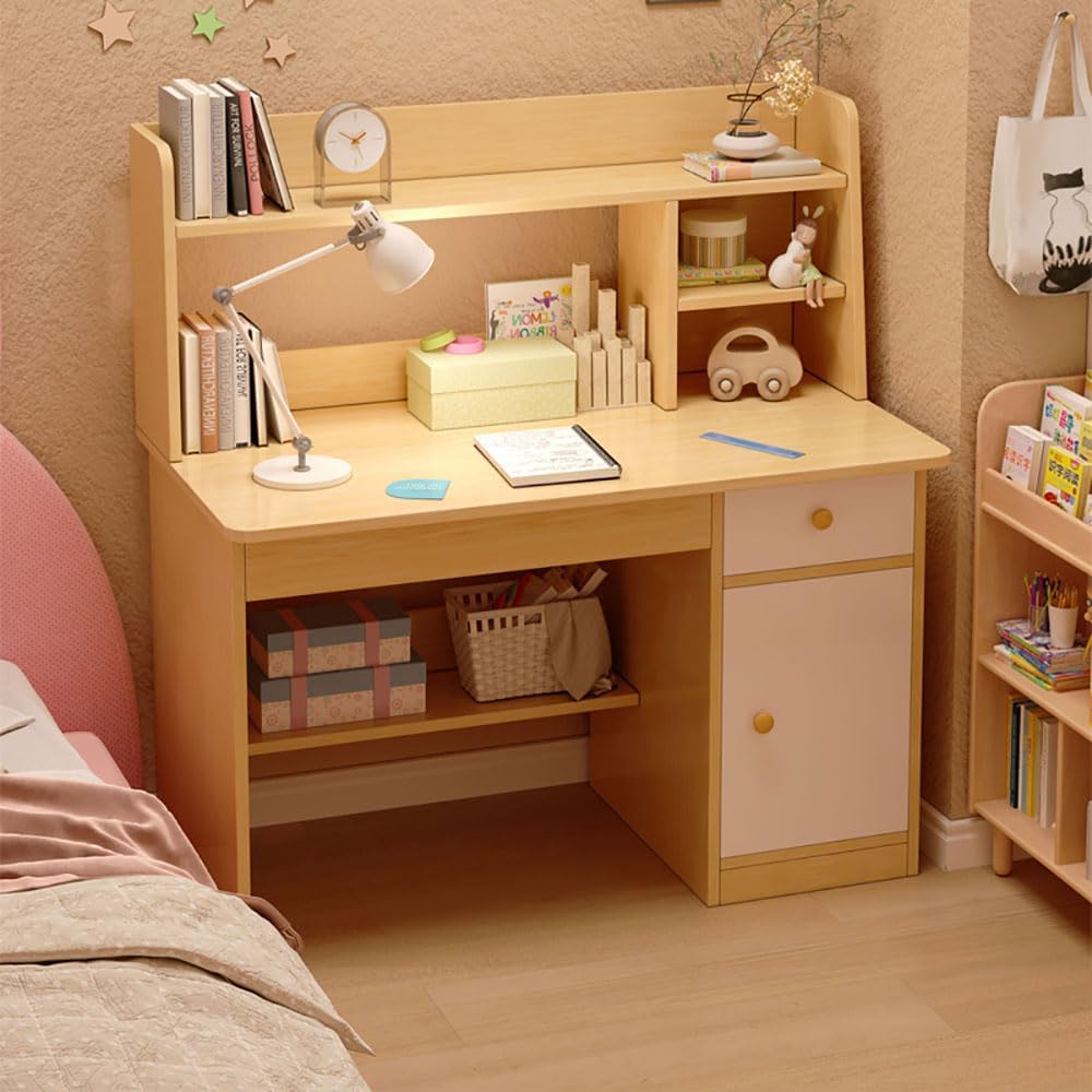 Amazon.co.jp: 学習机 幅80cm 奥行40cm 高さ110cm 収納付き 学習デスク