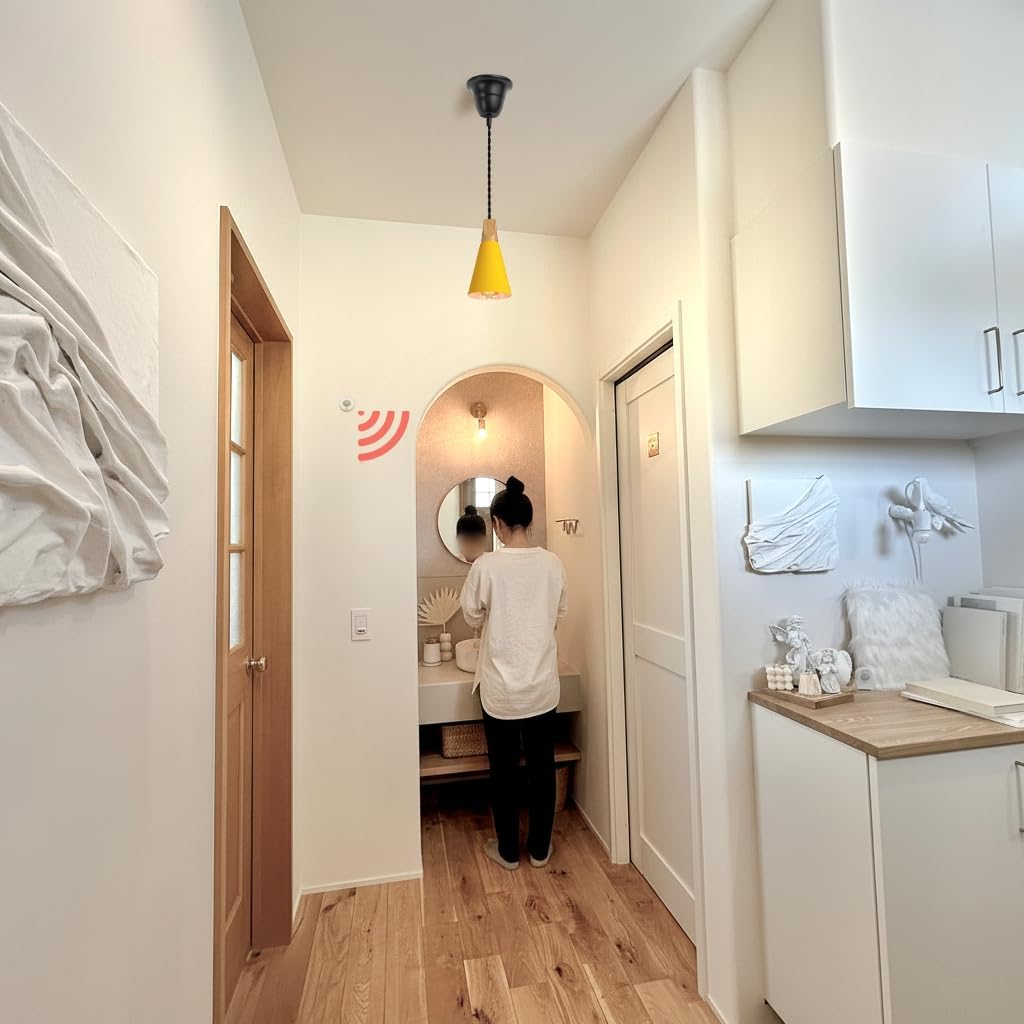 人より先に、灯り。」分離型 人感センサーライト スマート壁掛けライト コンセント式 工事不要 玄関 廊下 賃貸対応 シーリングライト・ペンダントライト  FSLiving 通販 19946548｜Creema(クリーマ) Kiven 分離型 人感センサー センサースイッチ 引っ掛けシーリング式ライト カバー付き 工事不要 廊下 トイレ 寝室対応 吊り下