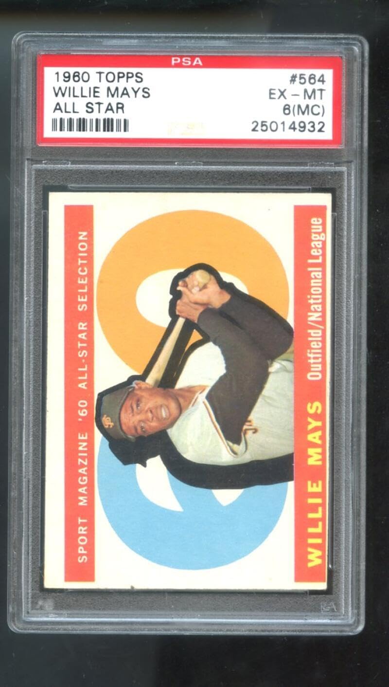 1960 Topps #564 Willie Mays All-Star PSA 6 (MC) Graded Baseball Card MLB Sport Magazine '60 Selection San Francisco Giants