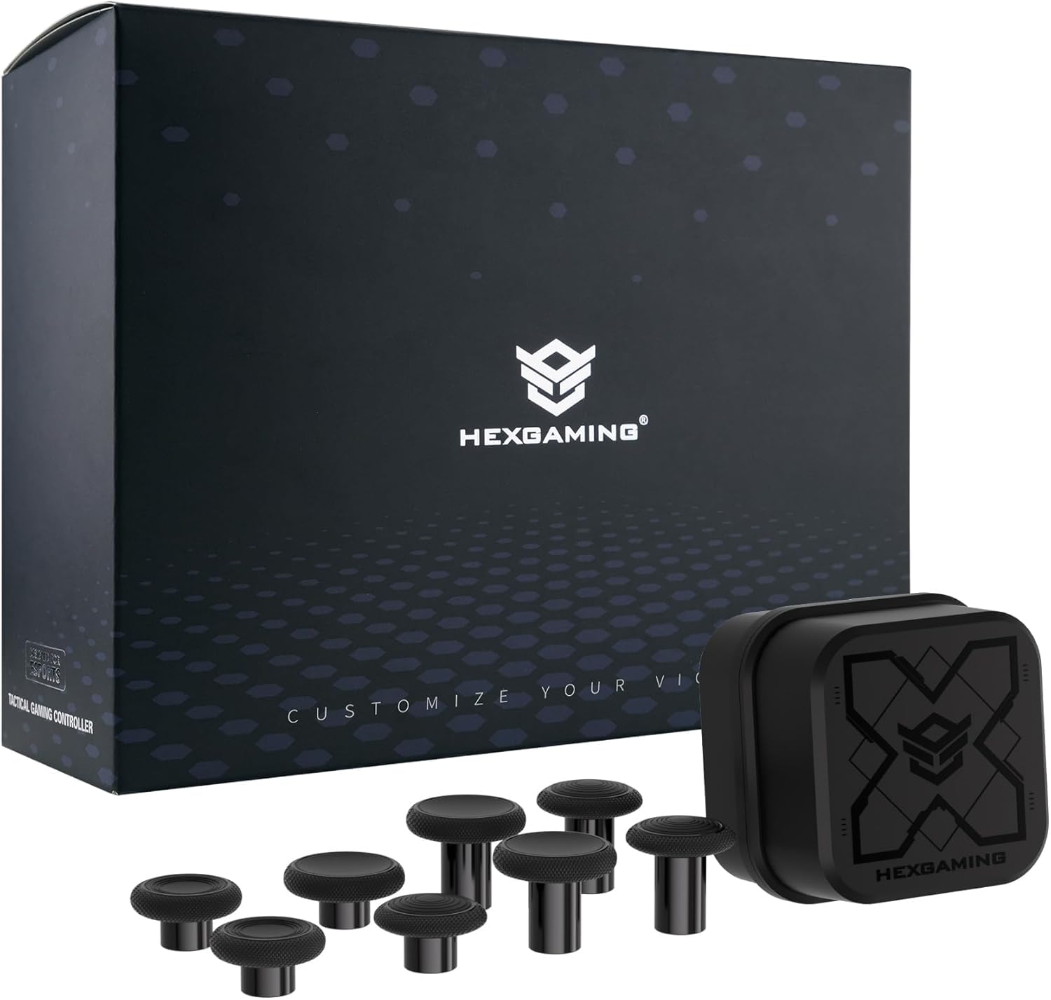 HEXGAMING ULTIMATE PRO Controller per ps5/PC,Wireless/USB Joystick Pro | 4 Tasti Posteriori Rimappabili&8 Levette Analogiche Effetto Hall&6 Profil&Trigger Grilletti Regolabili,Nero Esploratore