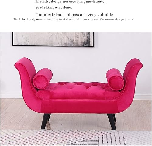 Miniatura 6 de Taburete de almacenamiento para sofá banco de terciopelo para ventana banco tapizado para dormitorio sala de estar banco de cama taburete de asiento