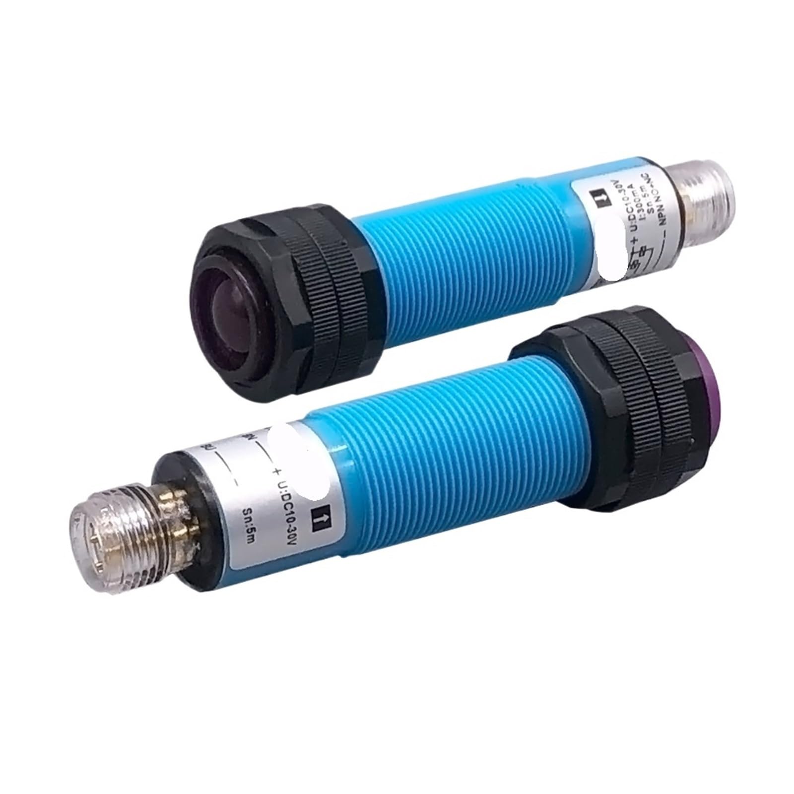 Sensor enchufable cilíndrico M18 de 5m Interruptor de proximidad fotoeléctrico de barrera