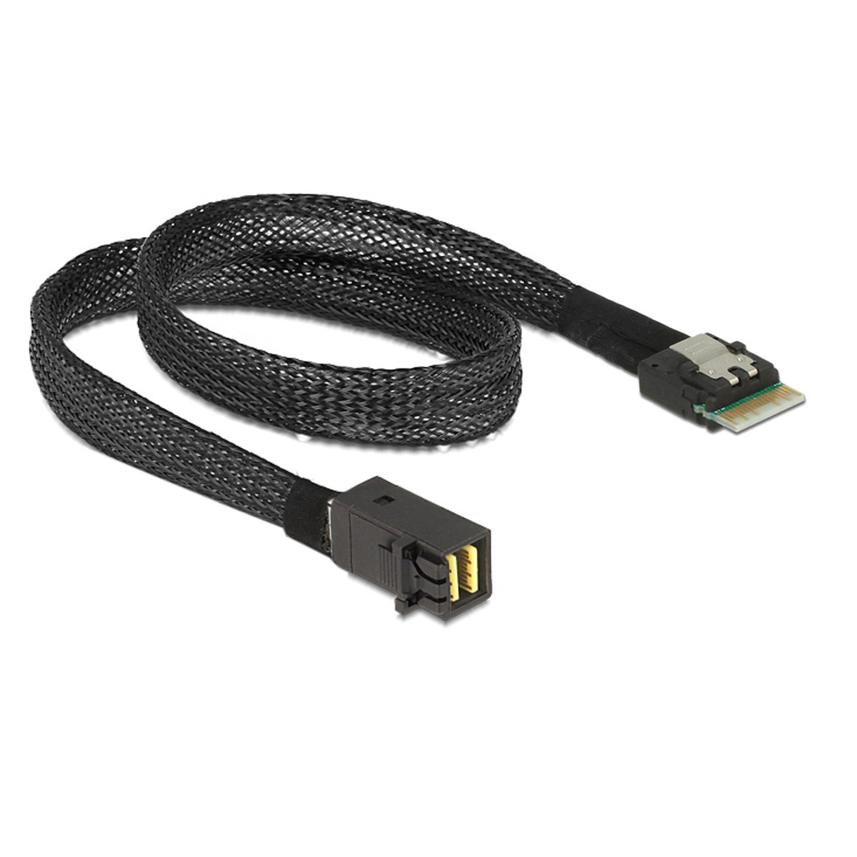 Xiwai Slimline SAS 4.0 SFF-8654 4i 38pin host a HD Mini SAS 4i SFF-8643 36pin Target Cable 50cm