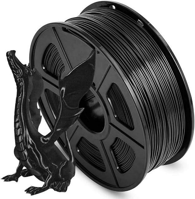 Aystkniet ABS 3D Printer Filament, 1.75 ABS Filament Dimensional Accuracy +/- 0.02 mm, 1 kg Spool, 1.75mm, ABS Black