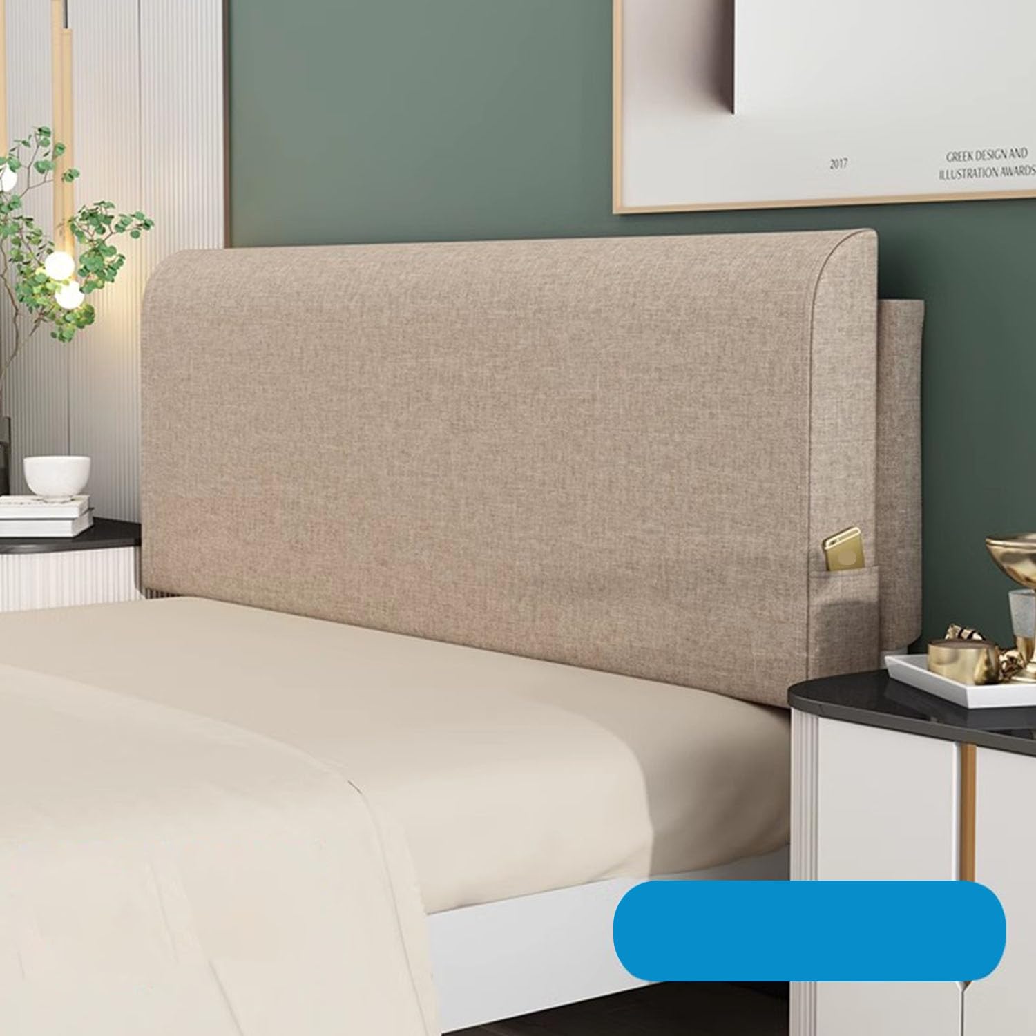 Bed zachte katoen jersey dekbedovertrek in kleuren greige en mud design