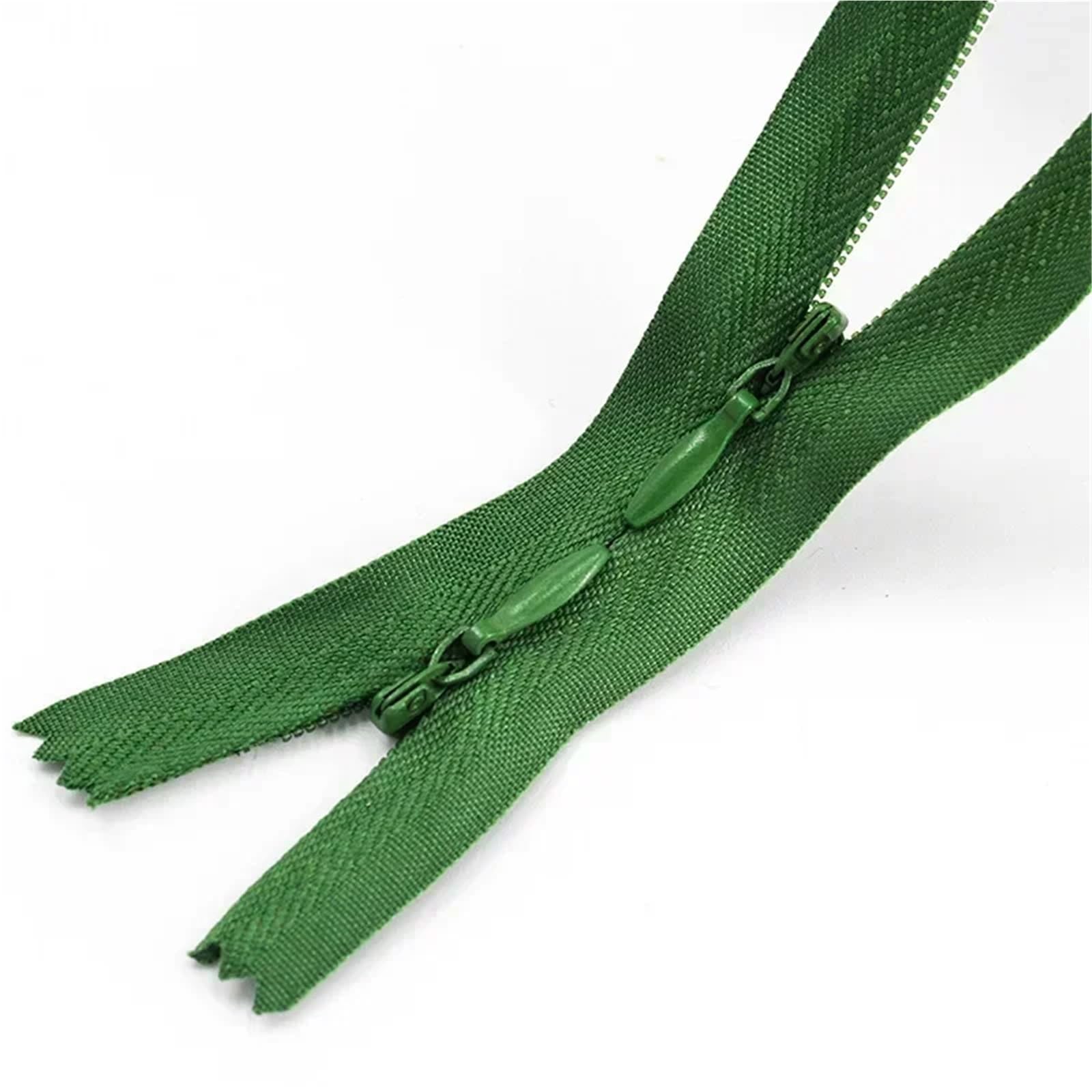 Two Way Separating Zipper, Two-Way Separating Zipper No.3 Invisible Nylon Double Slider 60/120cm Multicolor 5/10pcs(Green,120cm-10Pcs)