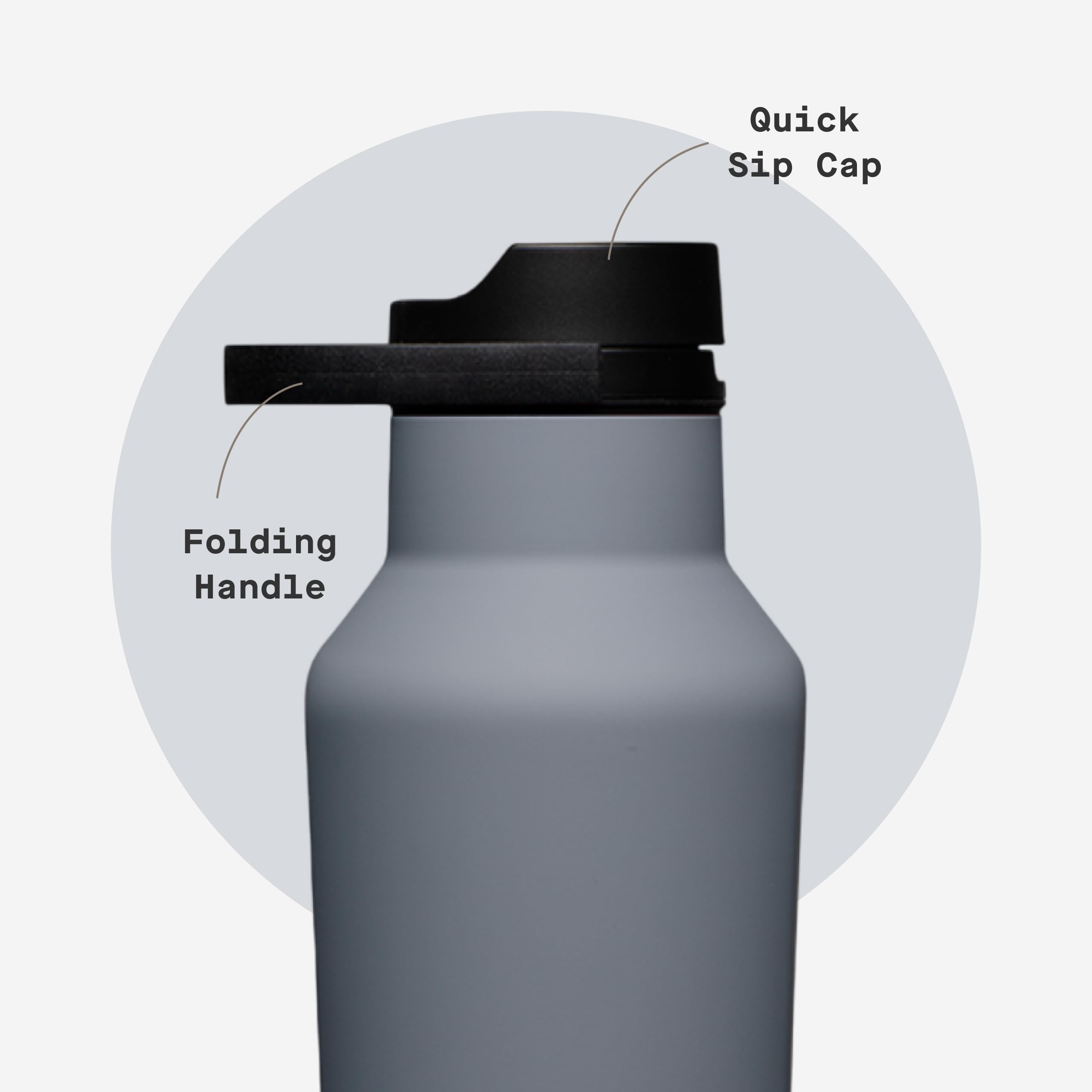 Corkcicle Sport Canteen – hält Getränke 25 Stunden kalt – Edelstahl-Wasserflasche – dreifach isoliert – auslaufsicher – Sommer-Trinkgeschirr – hält Getränke eiskalt – 590 ml – Hammerhead