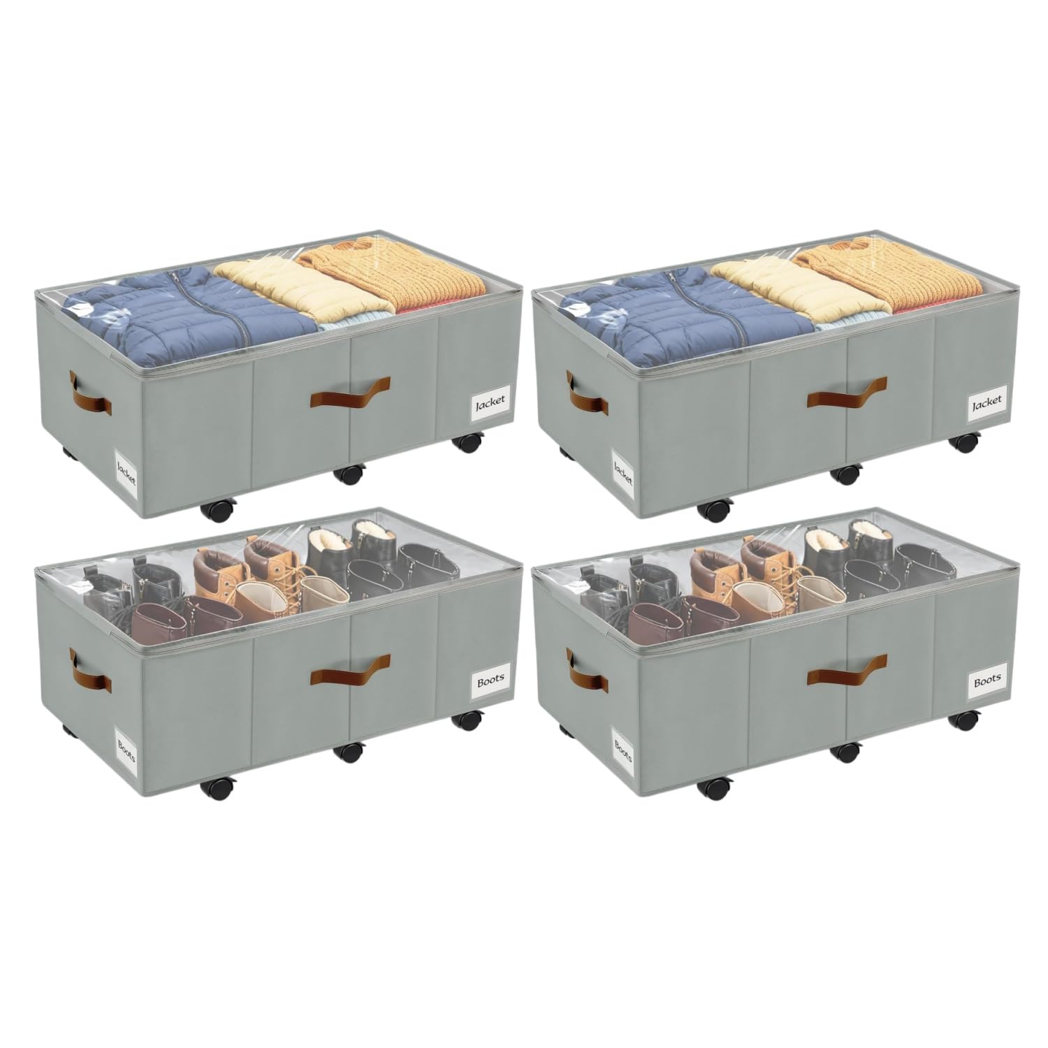 Photo 1 of VatFott Under Bed Storage with Wheels (4 Pack)
