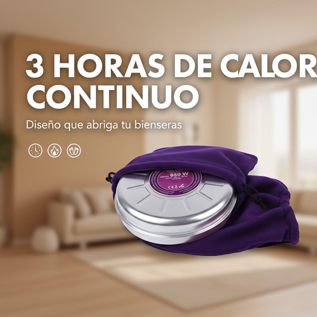 Calienta Camas Electrico 850W | Calentador Electrico Portatil RECARGABLE | Calienta Pies Electrico | Bolsa Agua Caliente Electrica | Electric Blanket | Calientacamas heated blanket | Manta Electrica