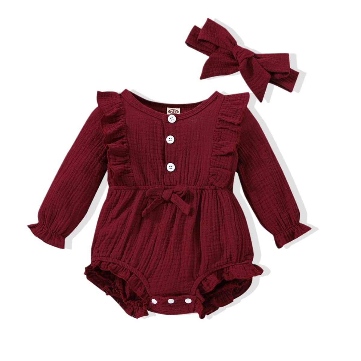 JOPGEEY Newborn Baby Girl Clothes Infant Cotton Linen Rompers Solid Jumpsuit Bodysuit Cute Baby Romper Girls Summer Outfits