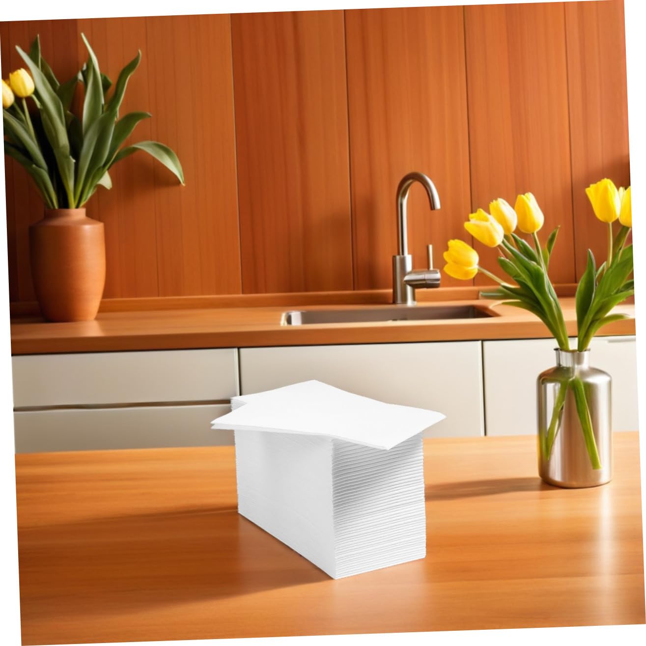 100 Piezas Servilletas Desechables Papel Grueso para Banquetes Bodas Fiestas Toallas Papel para Invitados Restaurante Hotel