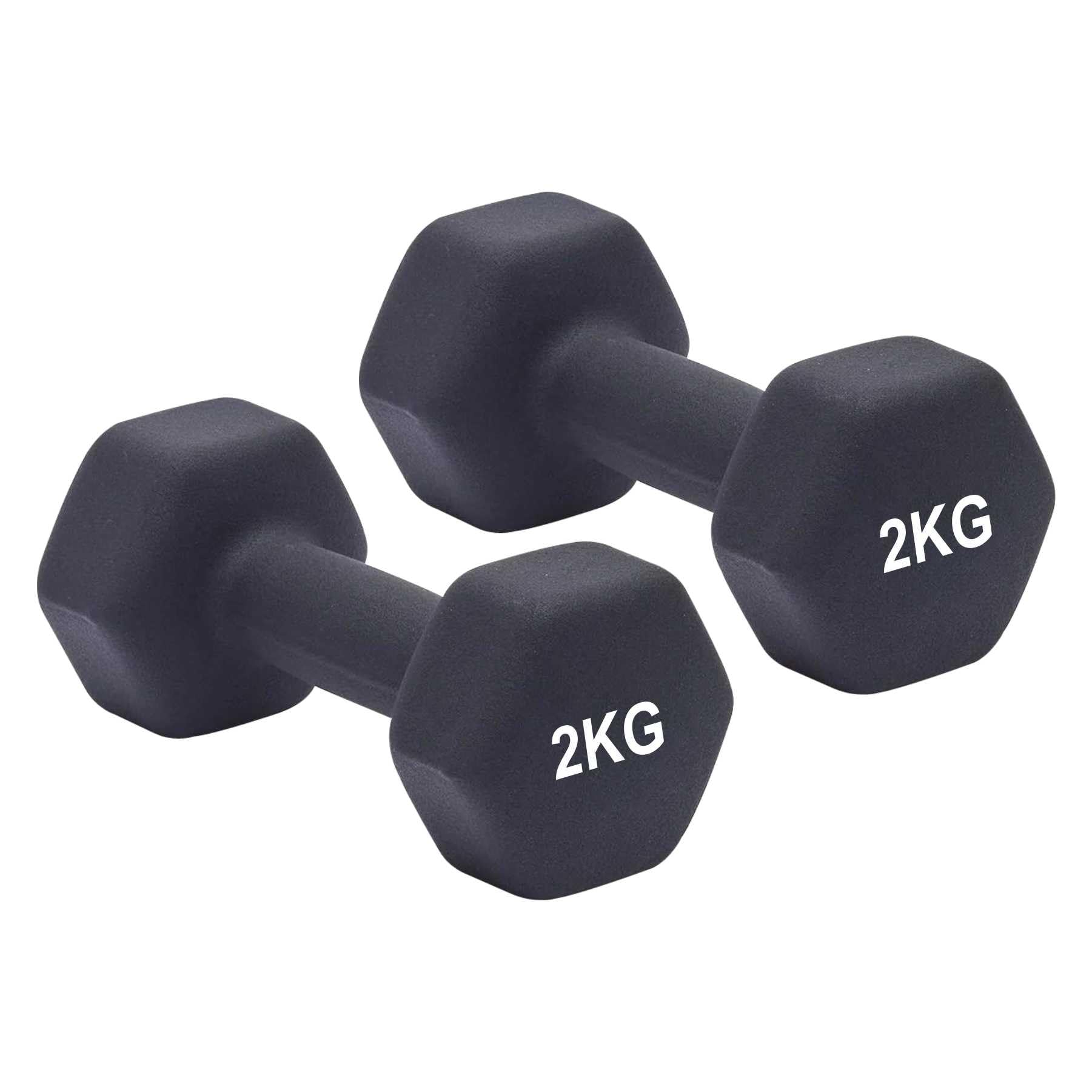AmazonBasics Neoprene Dumbbell 2 Kg, Set of 2 (Black)-image-34
