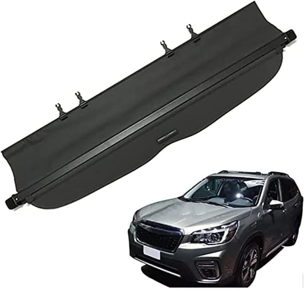 Car Retractable Cargo Cover for Subaru Forester 2007-2010 2011 2012 2013, Rear Trunk Luggage Security Shield Shade Curtain Shelves Waterproof Cargo Shade, Car Accessories