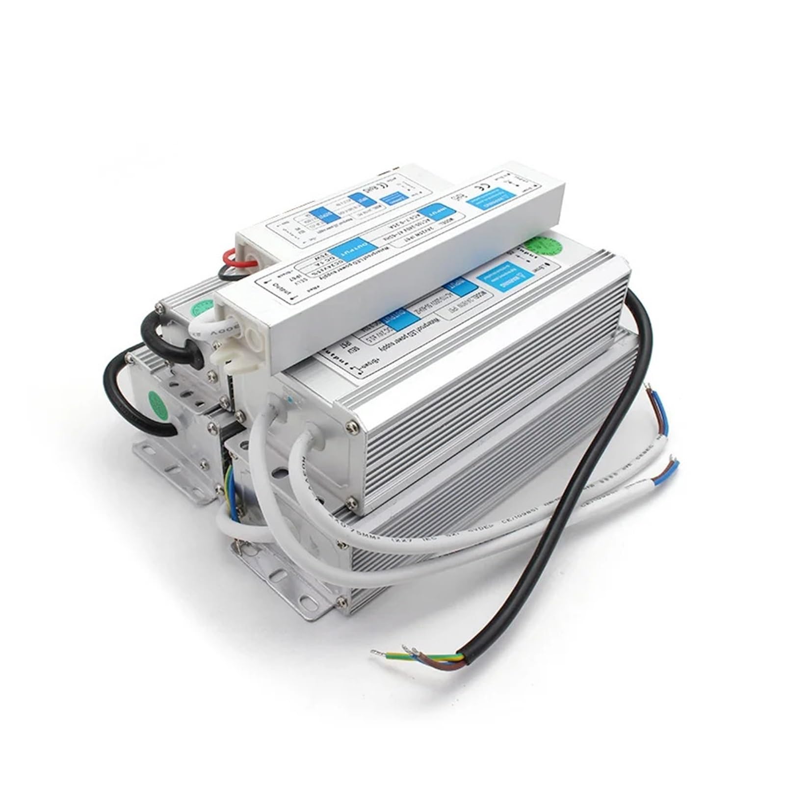 1 Uds. Transformador de iluminación LED, Fuente de alimentación 12V 24V, Controlador LED de 12V, 12 Uds. Transformador Impermeable de Tira de luz IP67 de 24V voltios(60W,12V)