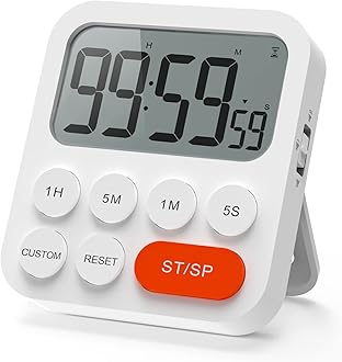 – Digital Kitchen Timer Magnetic Countdown with Loud Alarm and Large LCD Display, Digital Timer Clock 99 Hour for Cooking & Kids & Teachers