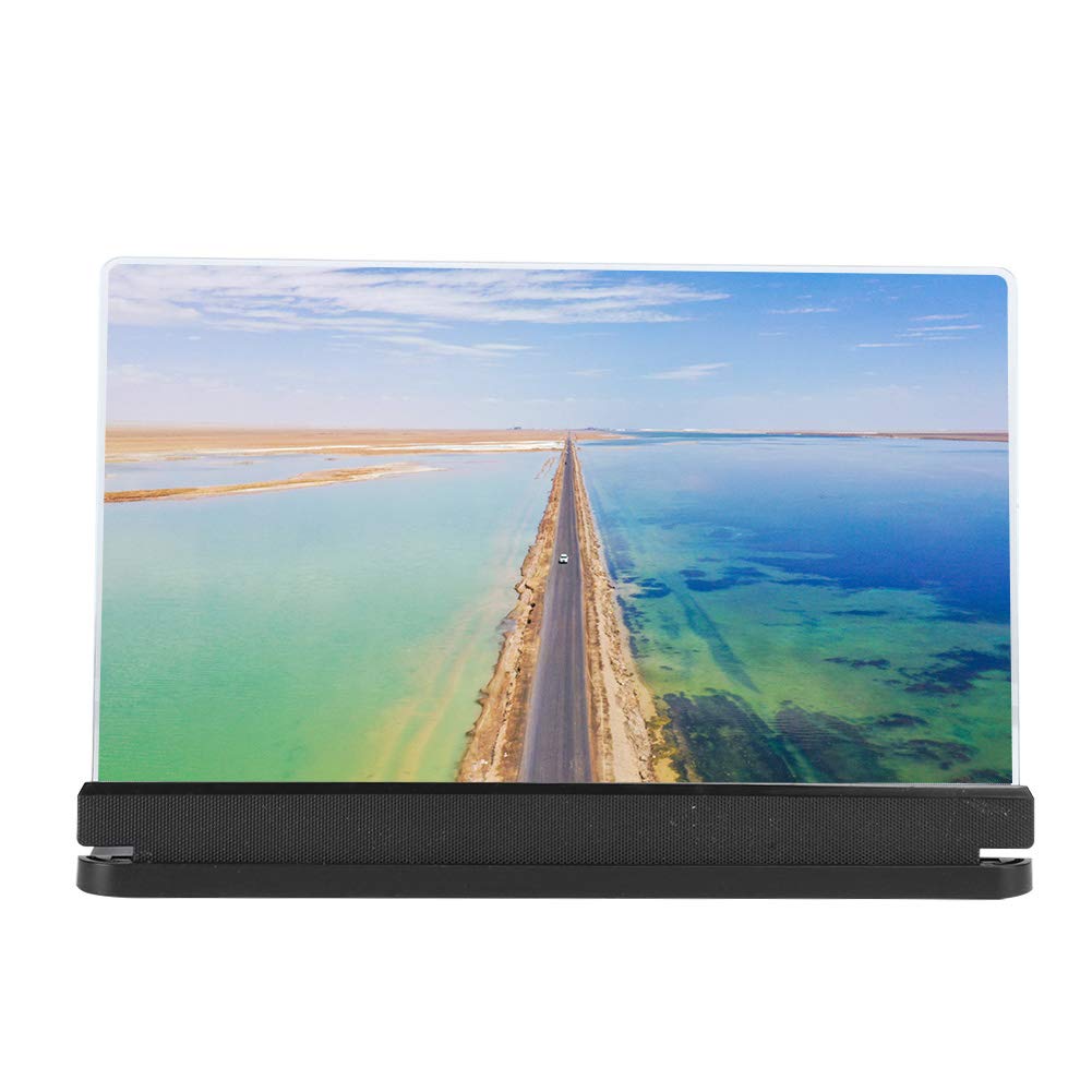 Lupa de Pantalla Móvil con Altavoz, Lupa de Pantalla de Teléfono Móvil con Altavoz Inalámbrico de 26 X 10 Pulgadas, Soporte de Sonido Amplificador de Ampliación (Negro)
