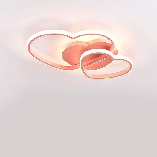 Miniatura 5 de YIYIBYUS Morden - Lámpara LED de techo con forma de corazón para dormitorio, lámpara acrílica con control remoto, lámpara de techo de dibujos