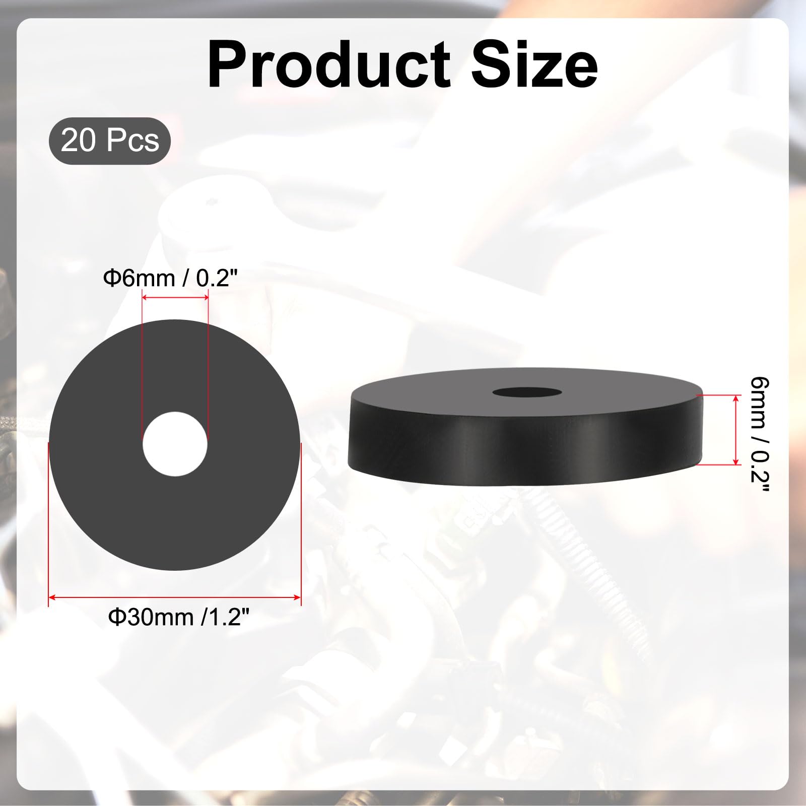 PATIKIL Multi Purpose Rubber Spacer - Image 2