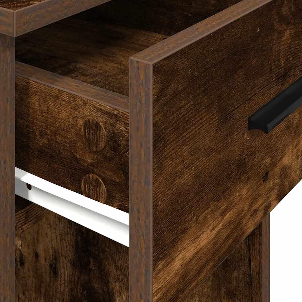 Armadio per computer con cassetto affumicatura 35 x 45 x 77 cm, versatile armadio PC in legno per casa e soggiorno, robusto computer desk mobili