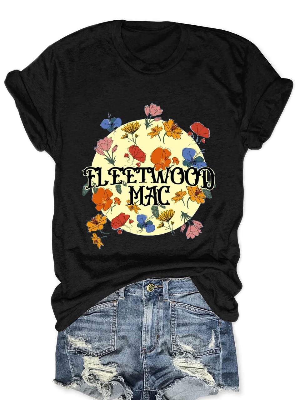 Rock Band T Shirts for Women Vintage Rock Country Music Shirt Concert Outfit Short Sleeve