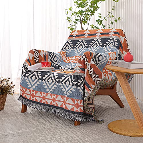 Image of Lqprom Aztec Southwestern Throw Blanket,Native American Cover 63 inchx87 inch
