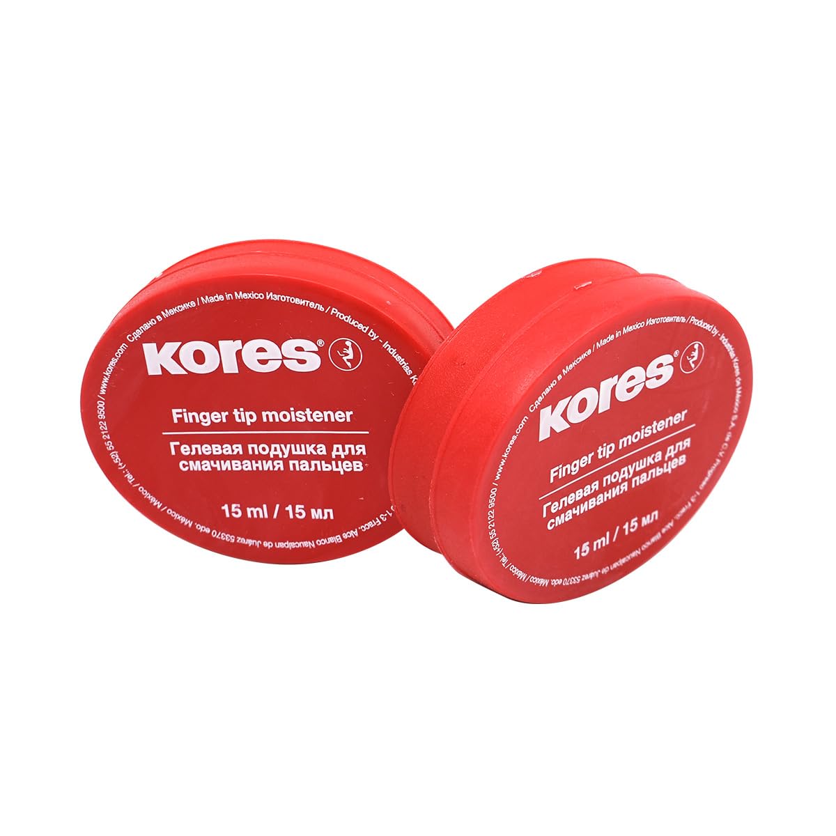 Kores - Hidratante para la punta de los dedos para contar, clasificar y clasificar, antibacteriano y no tóxico, práctico dispensador de plástico, paquete de 1 x 15 ml