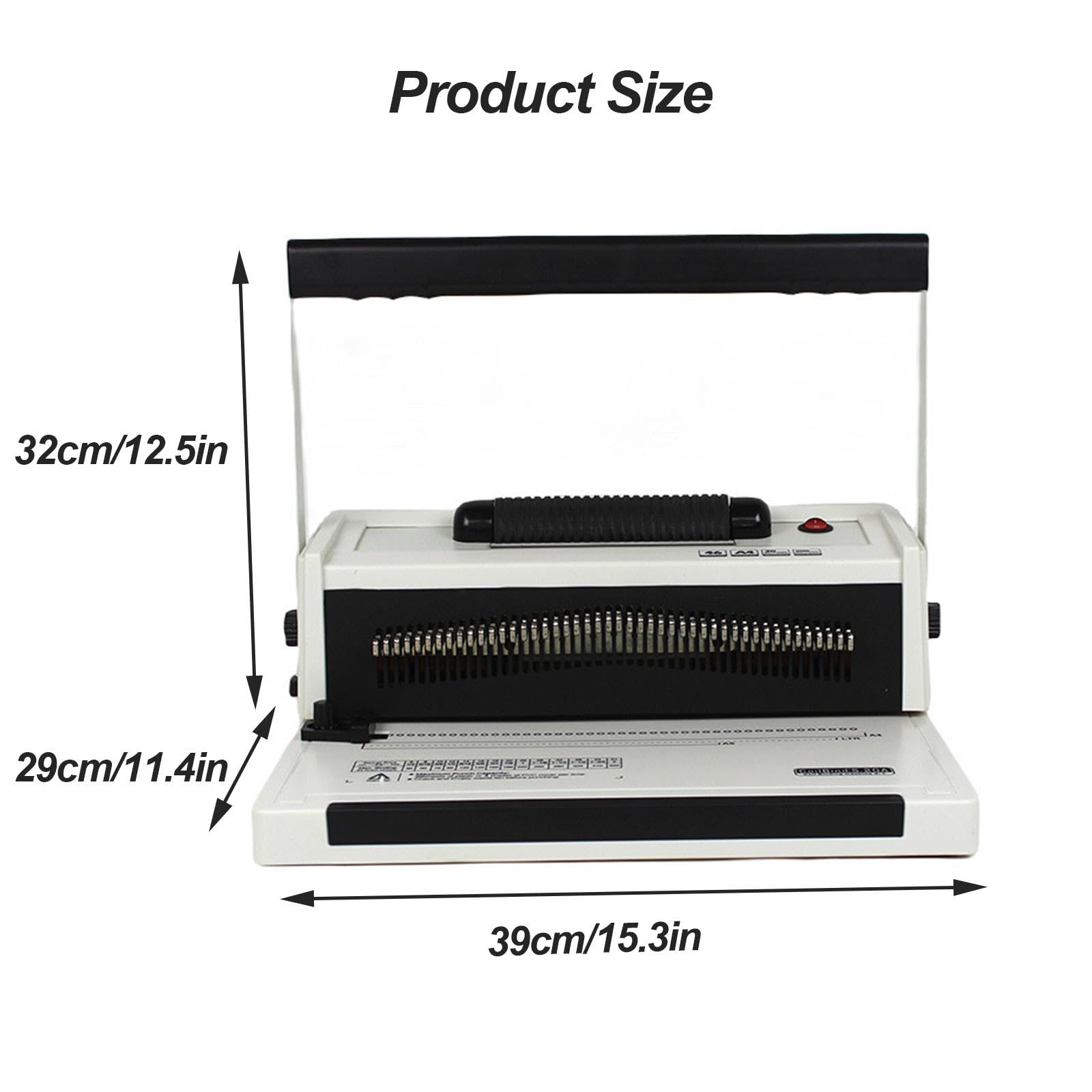 Rilegatrice a Spirale, rilegatrice elettrica a Spirale, Kit per perforatrice a Spirale, 46 perni Regolabili, margine 2,5/4,5/6,5 mm per Rilegatura di quaderni