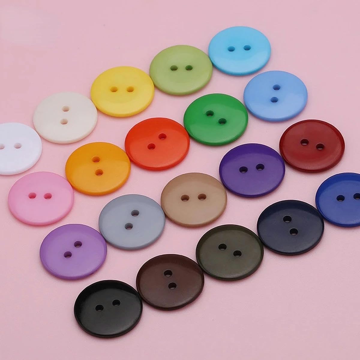 Bottoni, 9-30mm misti Abbigliamento for bambini colorati con doppio occhio for pane for fai da te in resina Scrapbooking Maglieria a mano artigianale All'ingrosso-Azzurro-36L 23,0 MM 30 pezzi