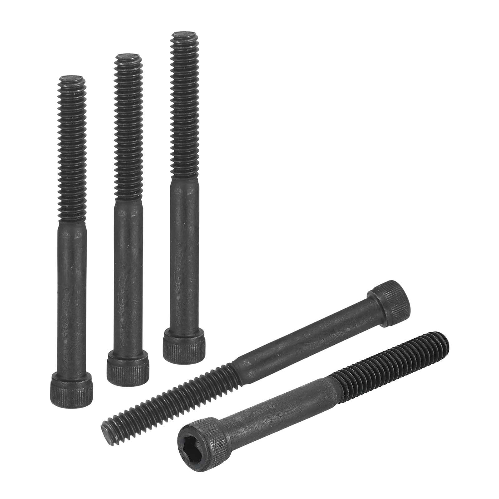DTGN 1/4"-20x2-1/2 Socket Head Cap Screws Bolts - 10Pack - Good for Road Bicycle, Mountain Bike, Auto, Motorcycle - Carbon Steel Hex Head Metric Screws, Black