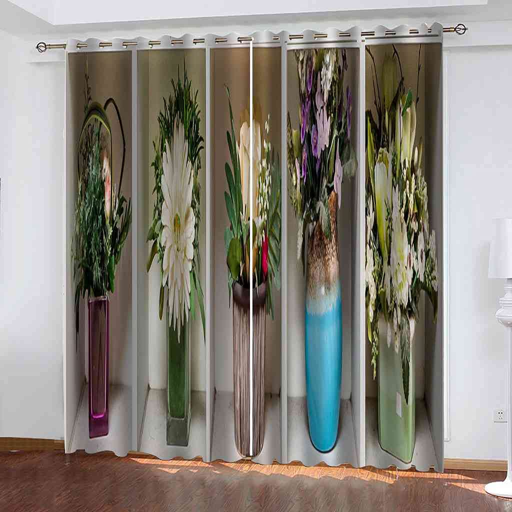 Lot de 2 rideaux occultants à oeillets 264x242 cm | Isolation thermique pour la cuisine