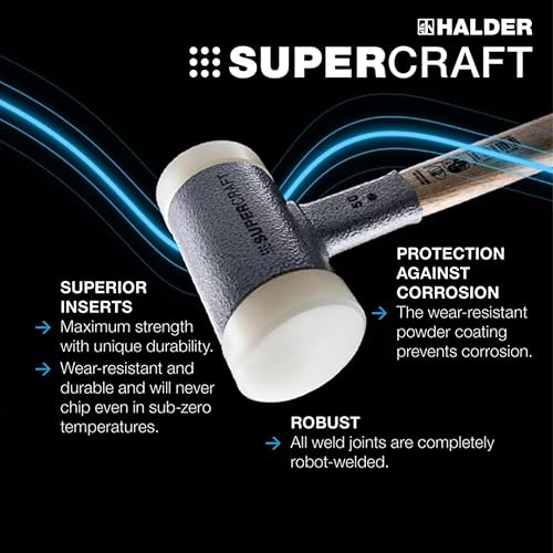 Miniatura 3 de Halder - AR3366.030 3366.030 Supercraft Martillo de golpe muerto de 15 onzas, mango de nogal