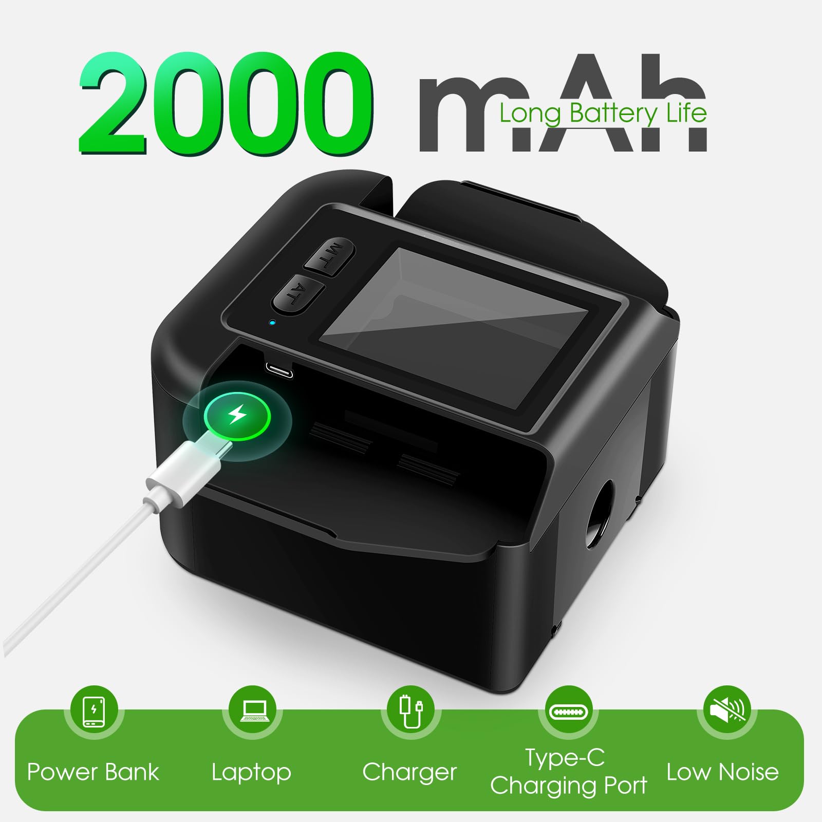 Akumulator mikser kart na 1-2 płyty, cicha praca, ładowalny przenośny mikser kart elektrycznych o pojemności 2000 mAh, duża pojemność baterii do różnych